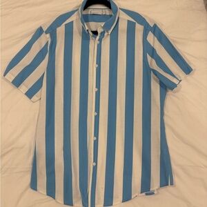 ASOS Blue Striped Button Shirt